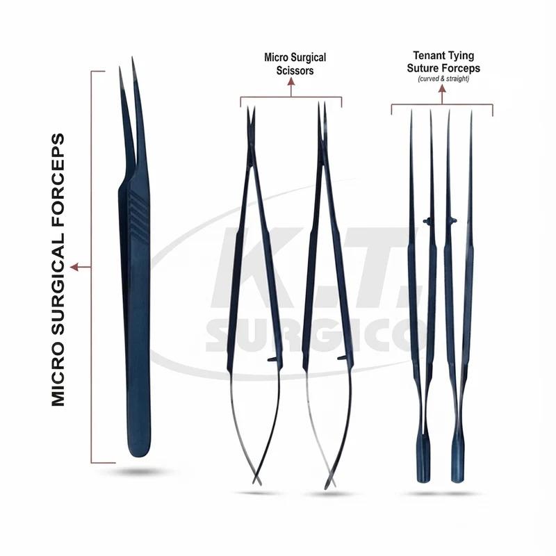 5-Piece Titanium Microsurgery Instrument Kit – Atraumatic Surgical Instruments