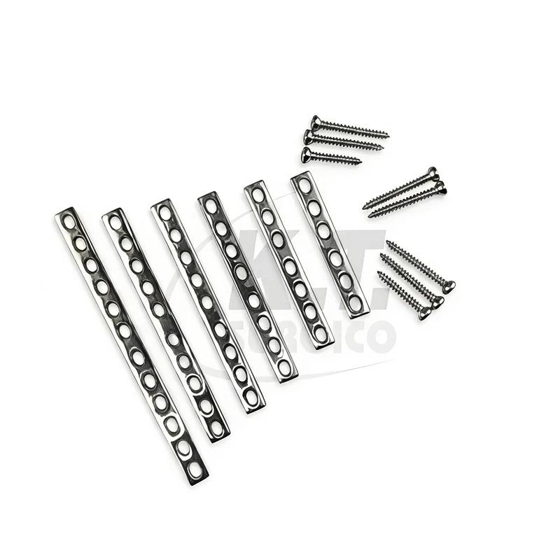 50-Piece Small DCP Plate & 3.5mm Cortical Screw Set – Stainless Steel Orthopedic Implants for Bone Fracture Fixation