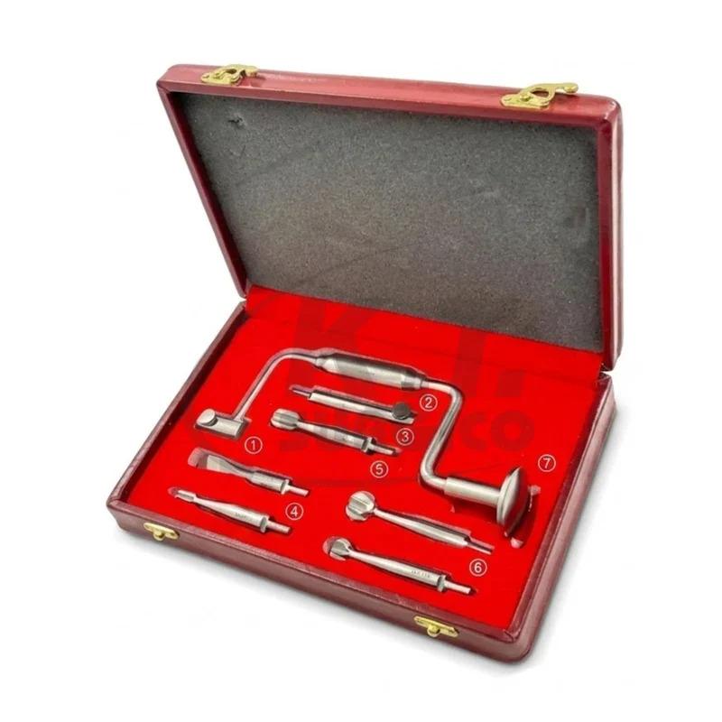 7-Piece Hudson Hand Drill Brace Set – Stainless Steel Orthopedic Surgical Instruments for Bone Drilling & Orthopedic Surgery