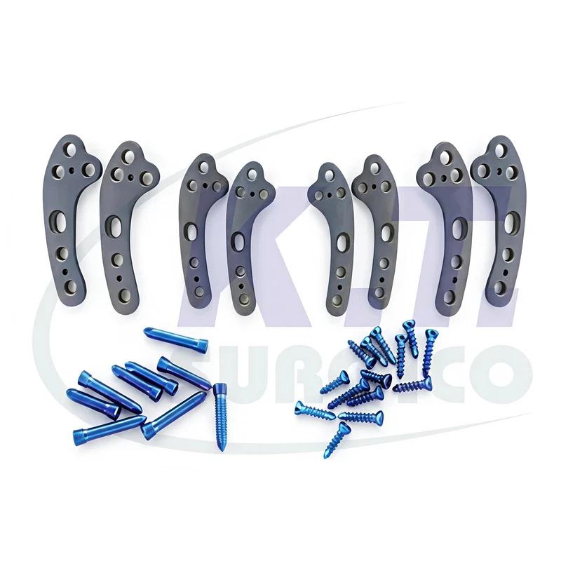8-Piece 2.0 & 2.4mm TPLO Plate Set with 72 Screws – Titanium Veterinary Orthopedic Implants for Canine TPLO Surger