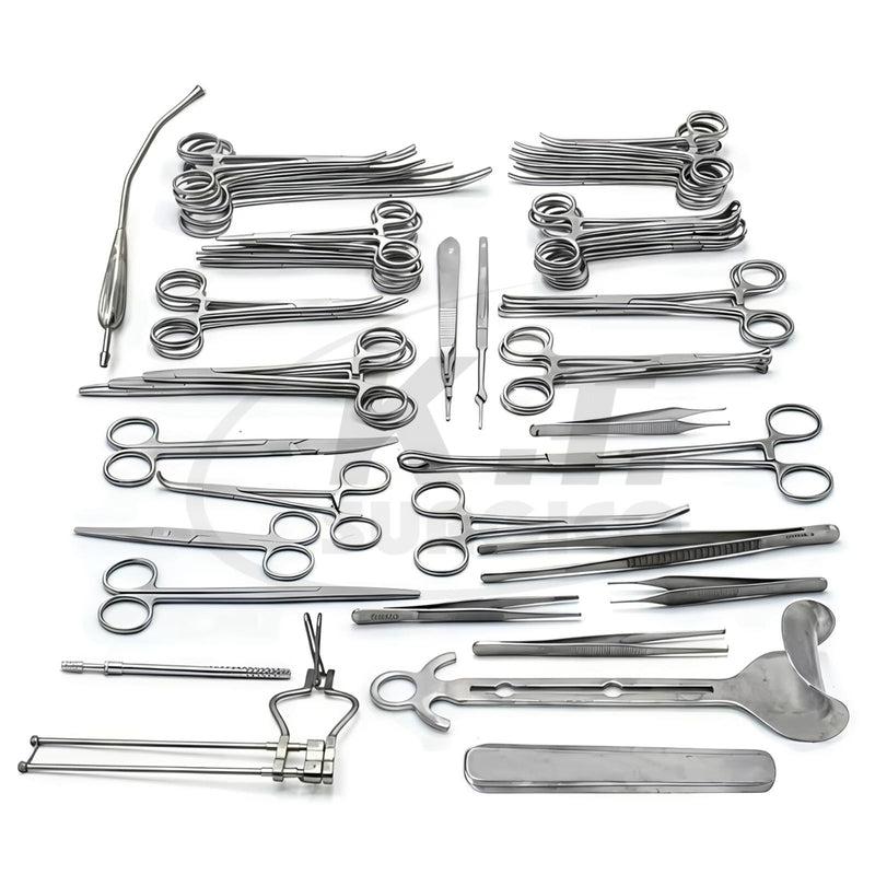 Basic Laparotomy Surgical Instruments Set – 50 Pieces for General Surgery