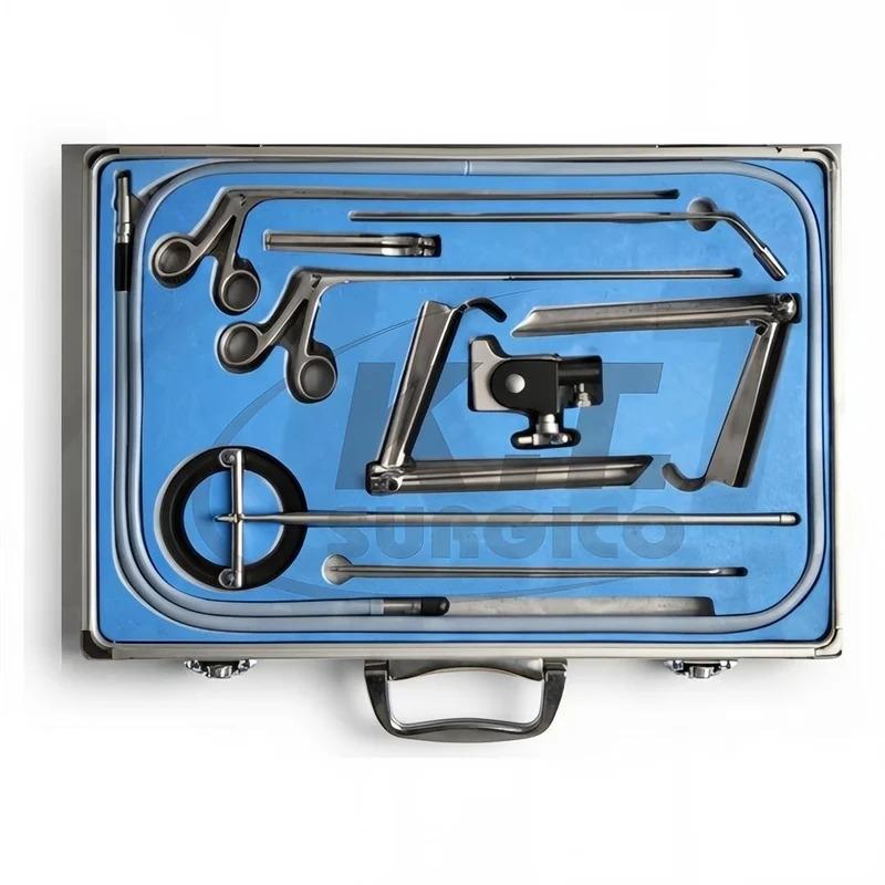 ENT Self-Retaining Laryngoscopy Instrument Set – Stainless Steel Surgical Instruments for Laryngoscopy & ENT Surgery